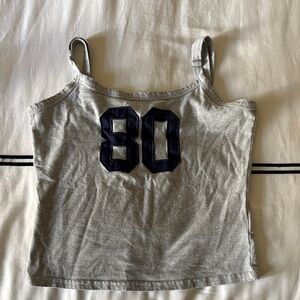Edikted Gray Camisole with Navy Number Print
